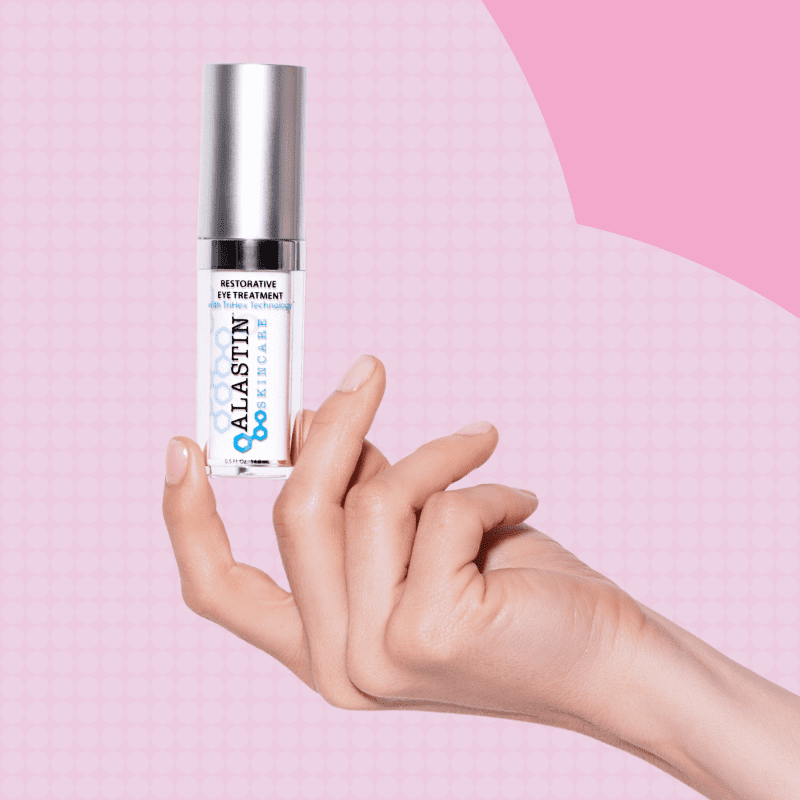 Alastin restorative eye treatment in hand 2