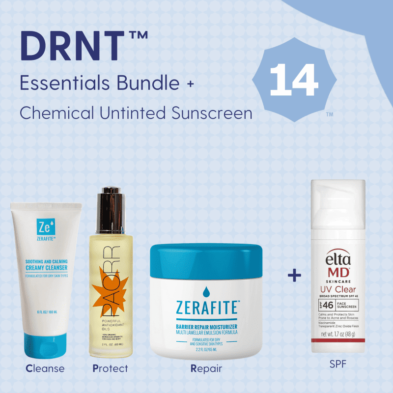 Skin Type Solutions Skincare Bundle Chemical Untinted Sunscreen DRNT 14 - Essentials Bundle - Skin Type Solutions