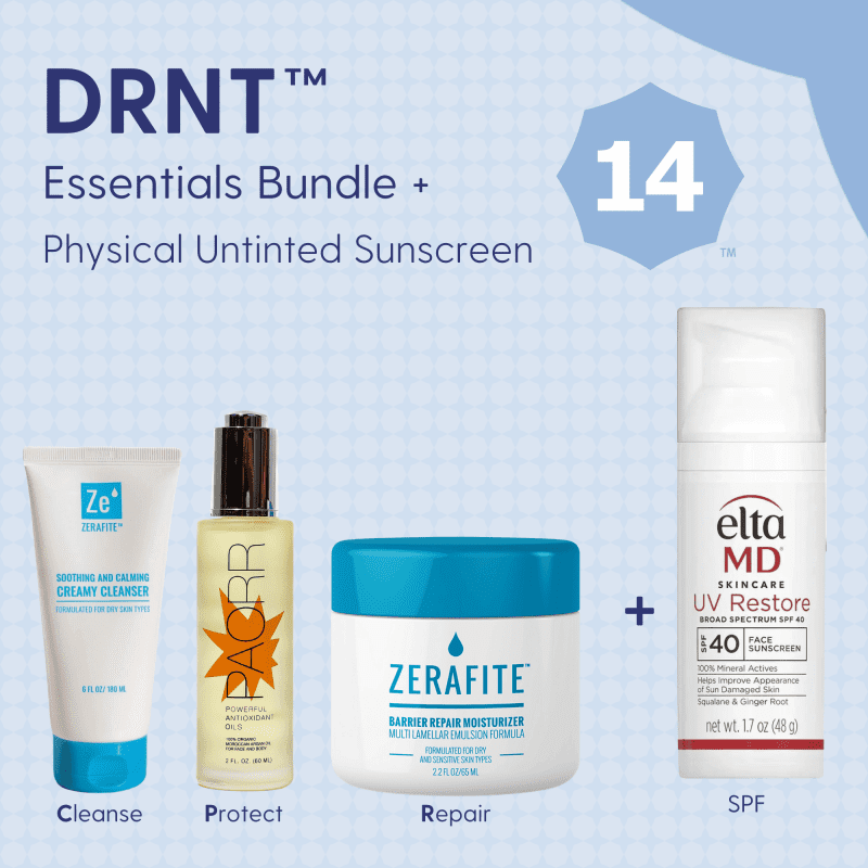 Skin Type Solutions Skincare Bundle Physical Untinted Sunscreen DRNT 14 - Essentials Bundle - Skin Type Solutions