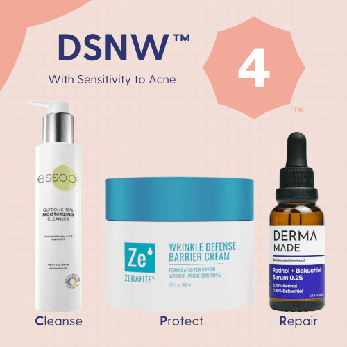 Skin Type Solutions Skincare Bundle No Sunscreen DSNW 4 Acne - Essentials Bundle - Skin Type Solutions