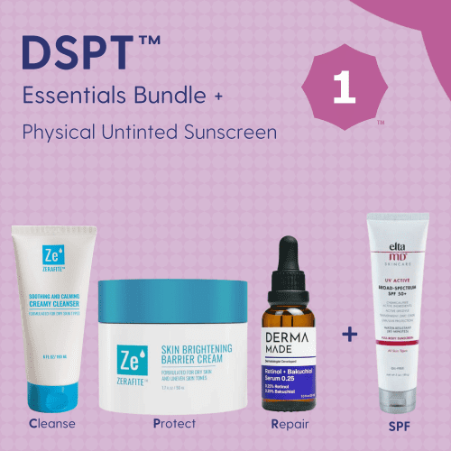 Skin Type Solutions Skincare Bundle Physical Untinted Sunscreen DSPT 1 Acne - Essentials Bundle - Skin Type Solutions