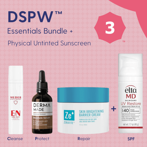 Skin Type Solutions Skincare Bundle Physical Untinted Sunscreen DSPW 3 Redness - Essentials Bundle - Skin Type Solutions