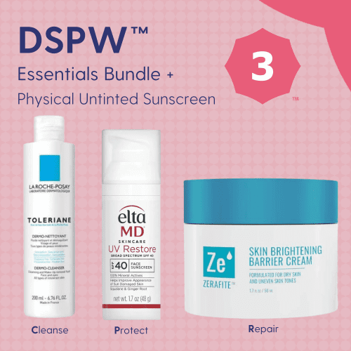 Skin Type Solutions Skincare Bundle Physical Untinted Sunscreen DSPW 3 Stinging - Essentials Bundle - Skin Type Solutions