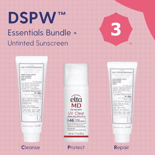 Skin Type Solutions Skincare Bundle Untinted Sunscreen DSPW 3 Allergic - Essentials Bundle - Skin Type Solutions