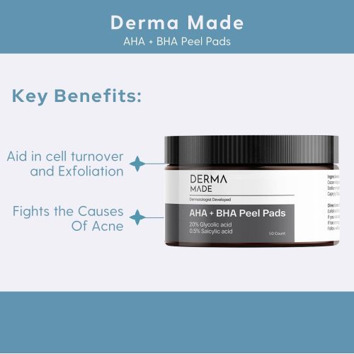 Derma Made AHA BHA peel pads key benefits