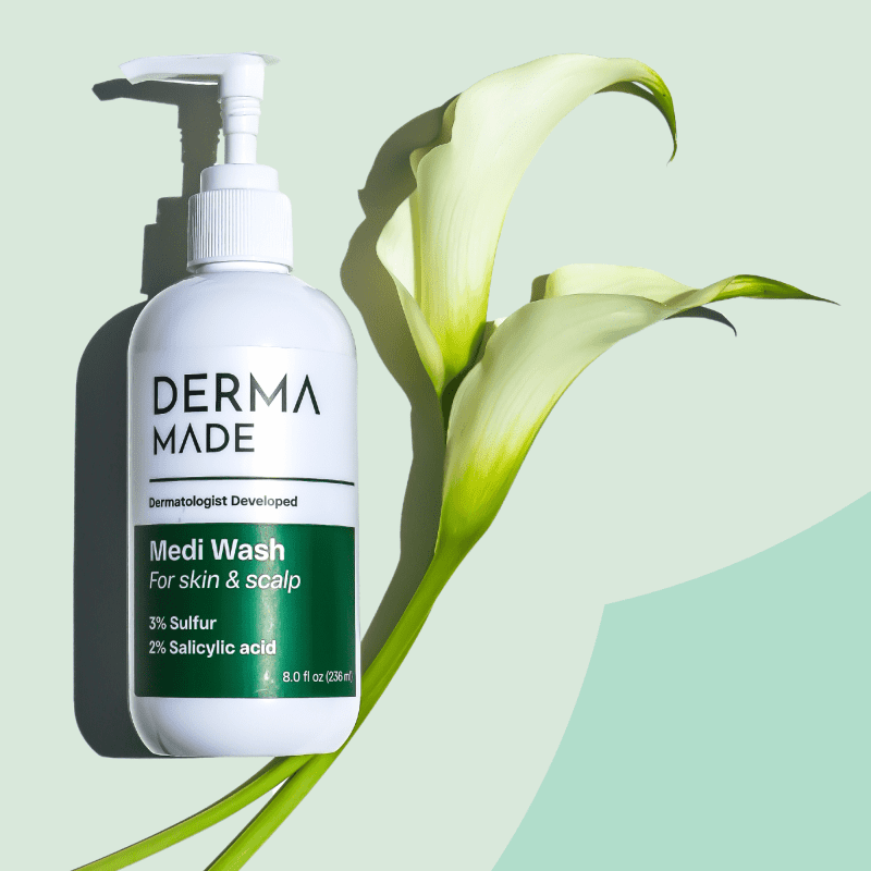 Derma made medi wash with flower 1