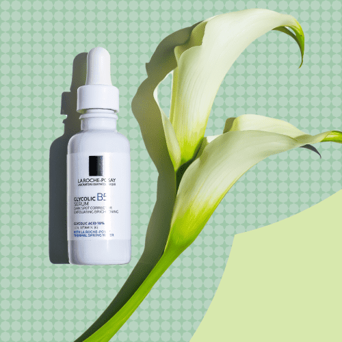 La Roche Posay Glycolic B5 serum with flowers