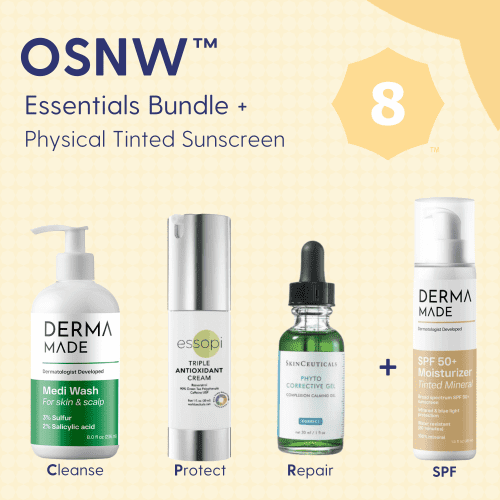 Skin Type Solutions Skincare Bundle Physical Tinted Sunscreen OSNW 8 Redness - Essentials Bundle - Skin Type Solutions