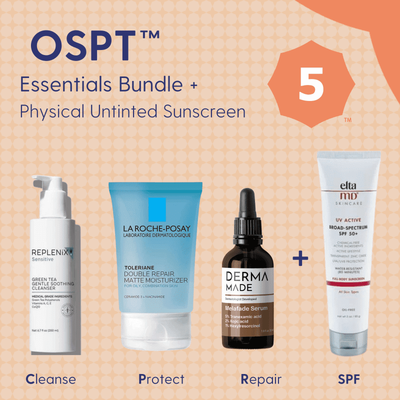 Skin Type Solutions Skincare Bundle Physical Untinted Sunscreen OSPT 5 Stinging - Essentials Bundle - Skin Type Solutions