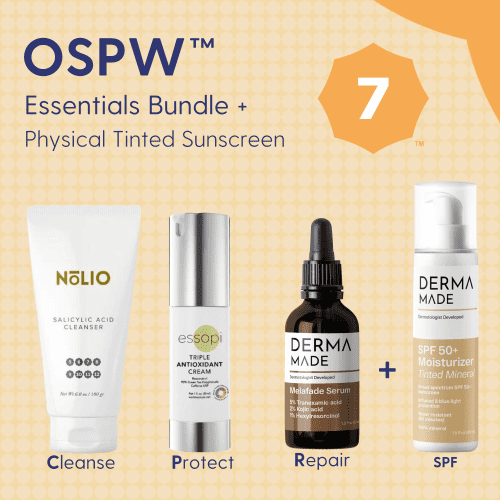 Skin Type Solutions Skincare Bundle Physical Tinted Sunscreen OSPW 7 Redness - Essentials Bundle - Skin Type Solutions