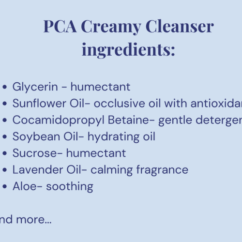 PCAcreamycleanseringredients