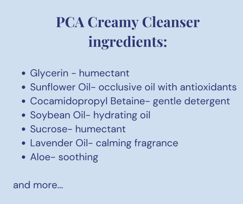 PCAcreamycleanseringredients