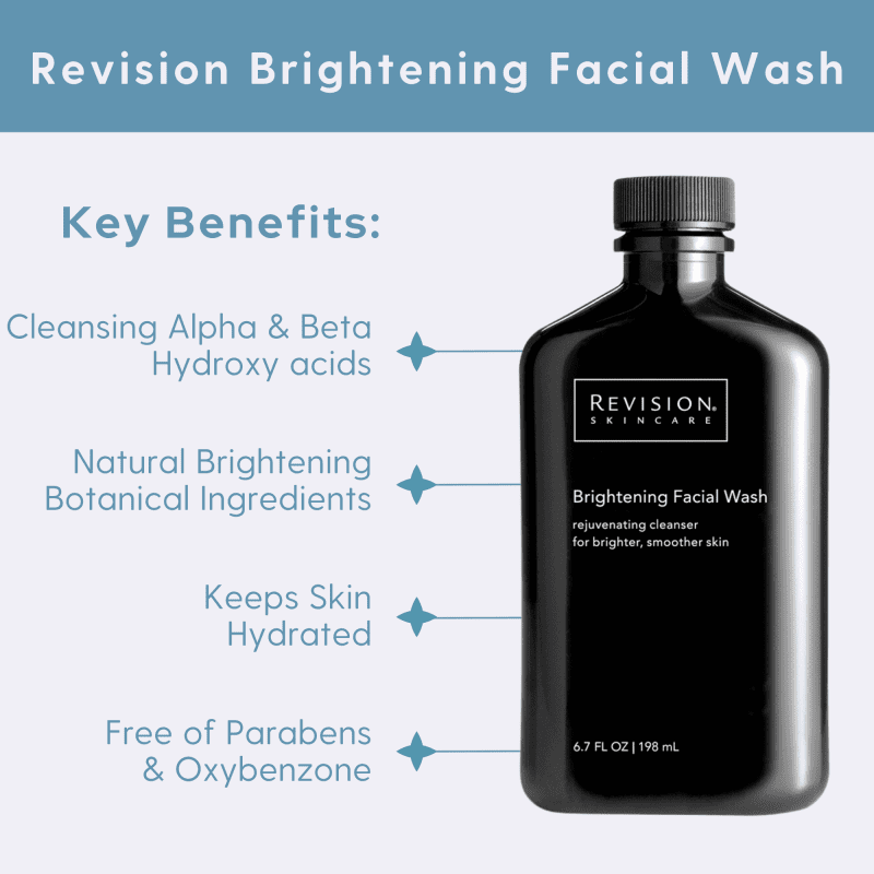 Revision brightening facial wash key benefits