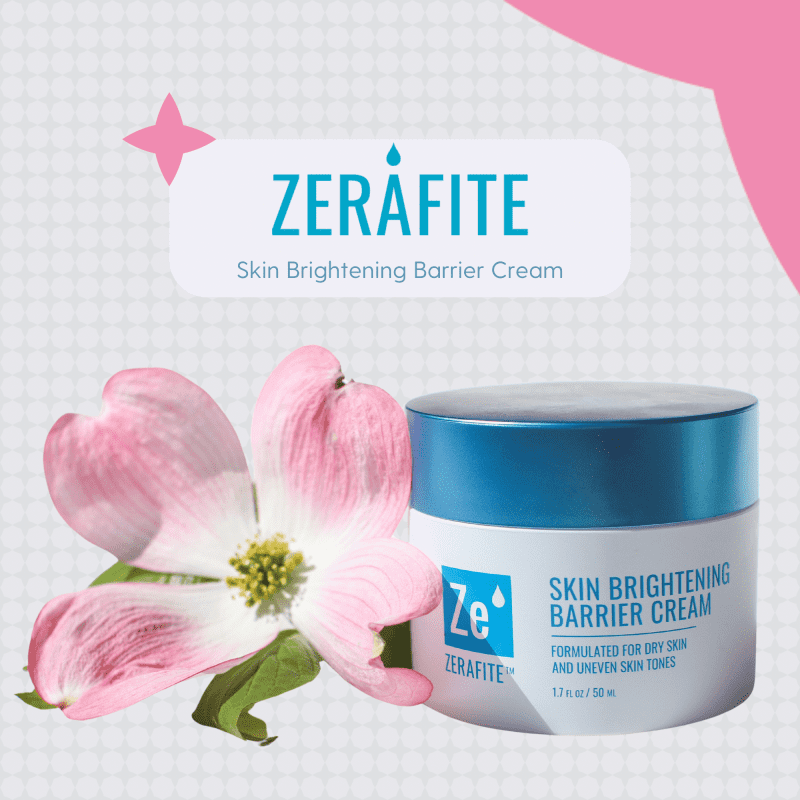 Zerafite skin brightening barrier cream with flower