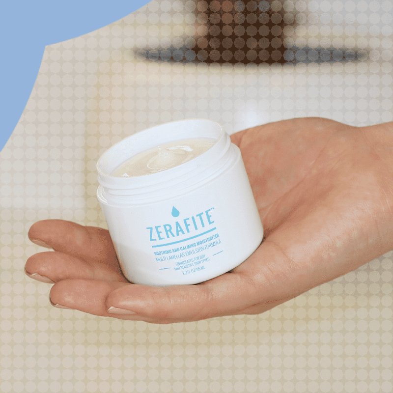 Zerafite soothing and calming moisturizer pattern bg