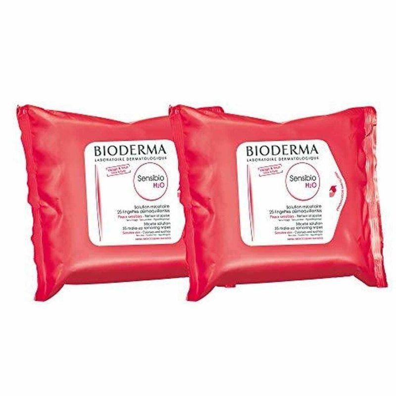 Bioderma Makeup Remover 2x25 Wipes Bioderma Sensibio H2O Wipes - Skin Type Solutions