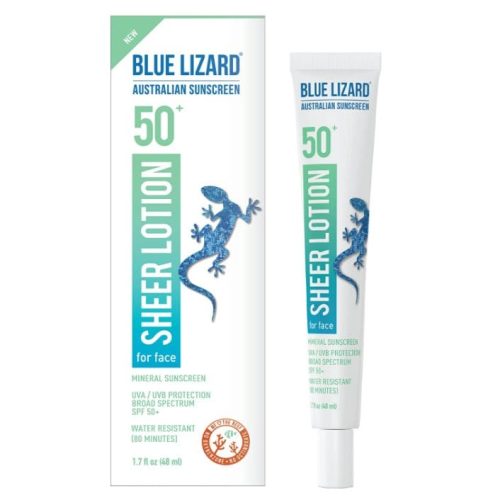 Blue Lizard Body Sunscreen 1.7 fl. oz. Tube Blue Lizard Australian Sheer Mineral Sunscreen Lotion for Face SPF 50+ - Skin Type Solutions