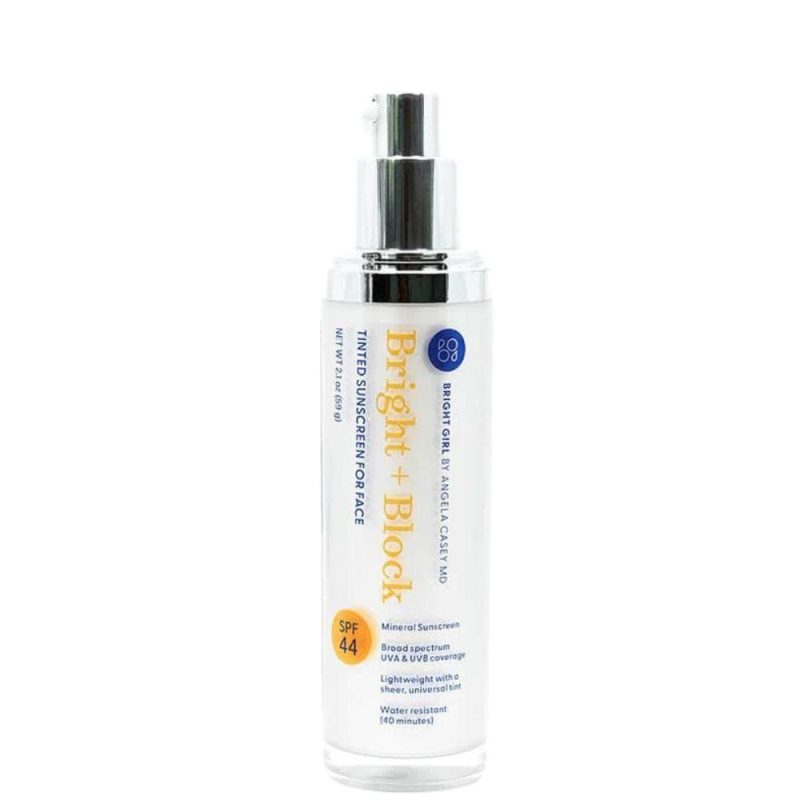 Bright Girl Facial Sunscreen 2.1 oz. Bright Girl Bright + Block SPF44 Tinted Mineral sunscreen - Skin Type Solutions