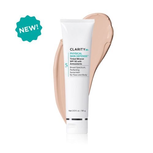 ClarityRx Facial Sunscreen 3.5 oz. ClarityRx Physical Skin Defense Tinted Mineral SPF 50 - Skin Type Solutions