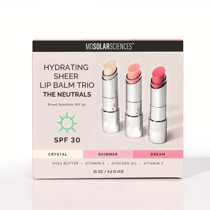 mdsolarsciences hydrating sheer lip balm spf 30 trio the neutrals MDSolarSciences shop at skin type solutions