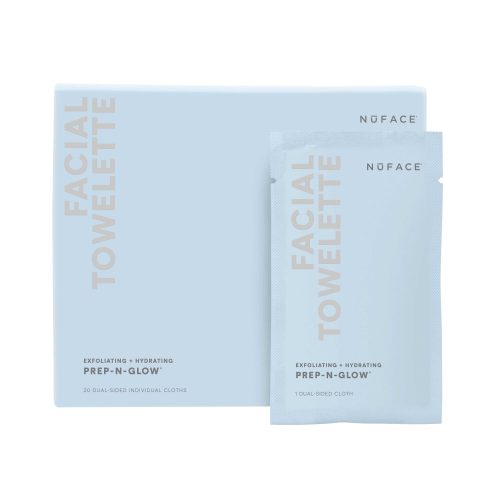 nuface prep n glow exfoliating hydrating facial wipes 20 Pack shop at skin type solutions