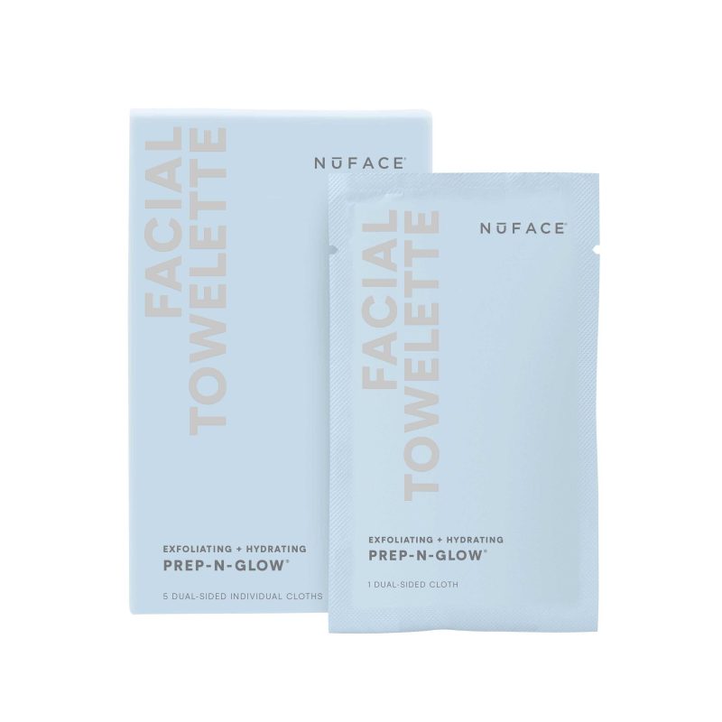 nuface prep n glow exfoliating hydrating facial wipes NuFACE 5 Pack shop at skin type solutions