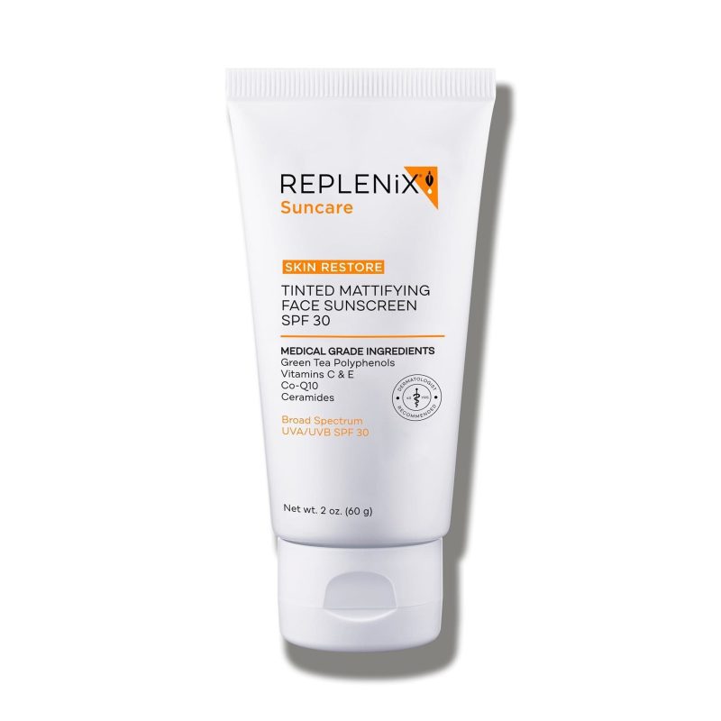 Replenix Facial Makeup 2 oz. Replenix Tinted Mattifying Face Sunscreen SPF 30 - Skin Type Solutions