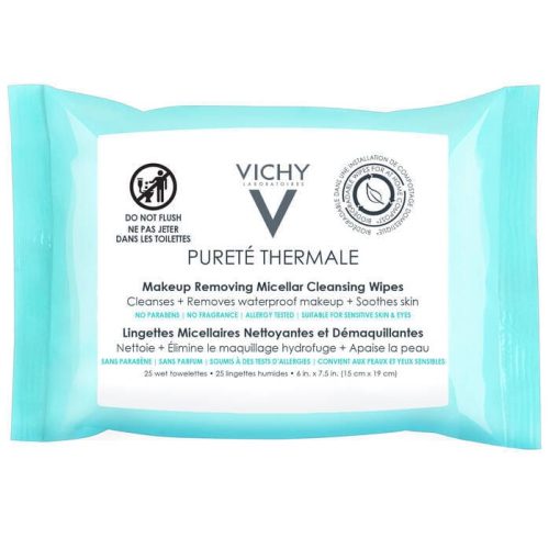 Vichy Makeup Remover 25 Pack Vichy Purete Thermale 3-In-1 Micellar Wipes - Skin Type Solutions