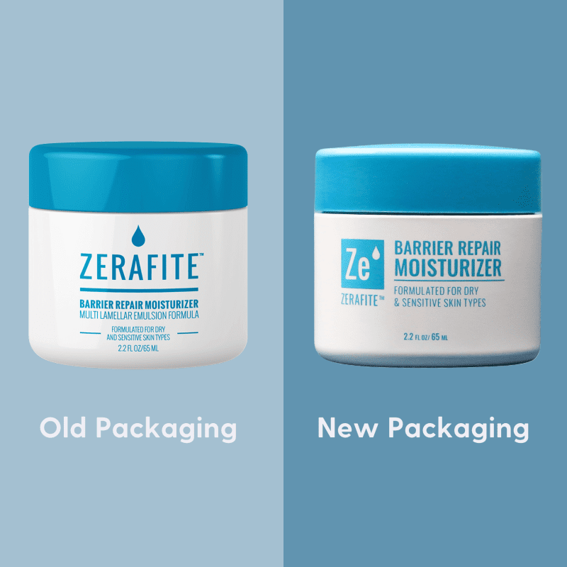 zerafite barrier repair moisturizer old and new packaging