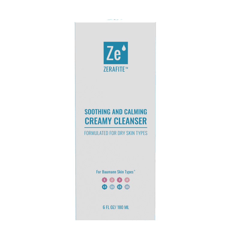 zerafite soothing and calming creamy cleanser shop at skin type solutions box front