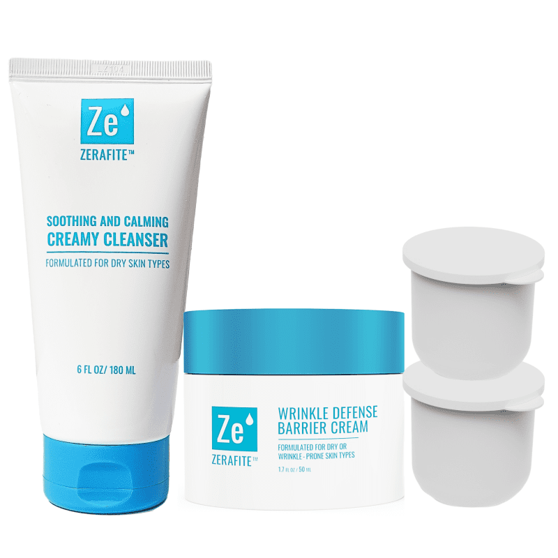 zerafite wrinkle defense barrier cream skincare combo set 136 value shop at skin type solutions